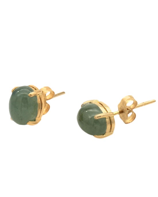 Nephrite Jade Stud Earrings